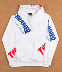 HUF x Thrasher TDS Allover Hooded Sweatshirt - White