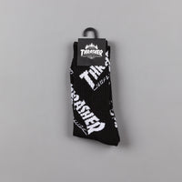 HUF x Thrasher TDS Crew Socks - Black thumbnail