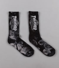 HUF x Thrasher TDS Crystal Wash Crew Socks - Black