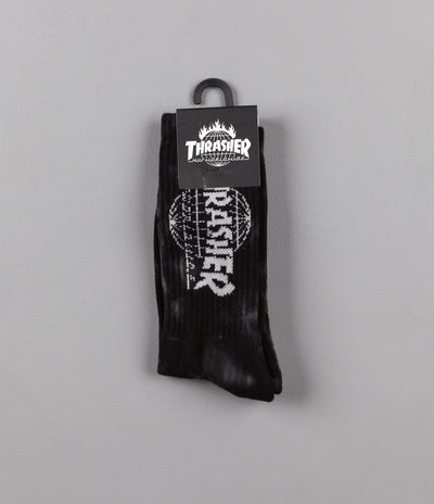 HUF x Thrasher TDS Crystal Wash Crew Socks - Black