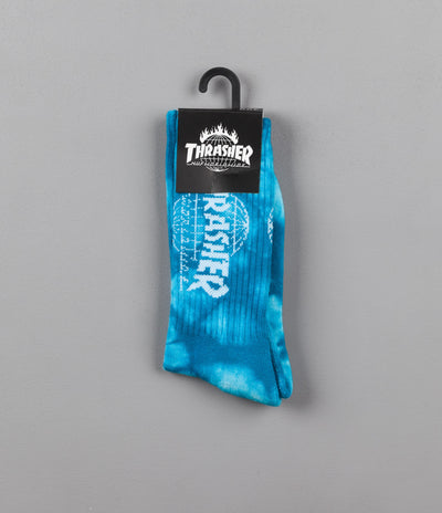 HUF x Thrasher TDS Crystal Wash Crew Socks - Mint
