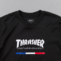 HUF x Thrasher TDS Jersey - Black thumbnail