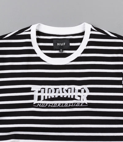 HUF x Thrasher TDS Stripe Crewneck Sweatshirt - Black