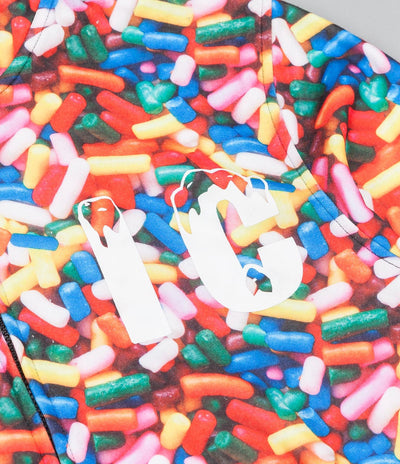 Ice Cream Sprinkle Zipped Hooded Sweatshirt Multi