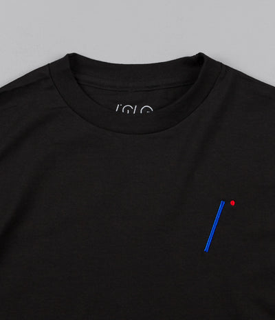 Isle I Logo Embroidered Long Sleeve T-Shirt - Black