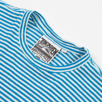 Jungmaven Yarn Dyed Hemp T-Shirt - Aegean Sea Blue Stripe thumbnail