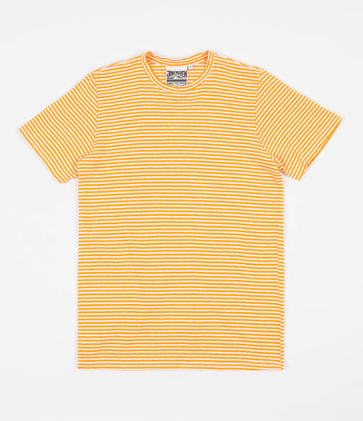 Jungmaven Yarn Dyed Hemp T-Shirt - Carrot Orange Stripe