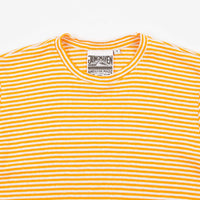 Jungmaven Yarn Dyed Hemp T-Shirt - Carrot Orange Stripe thumbnail