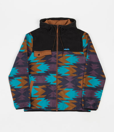 Kavu Peoh Point Fleece Hoodie - Basin Geo