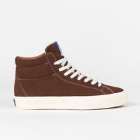 Last Resort AB VM003 Suede Hi Shoes in Choc Brown and White thumbnail
