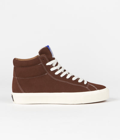 Last Resort AB VM003 Suede Hi Shoes in Choc Brown and White