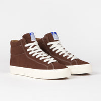 Last Resort AB VM003 Suede Hi Shoes in Choc Brown and White thumbnail