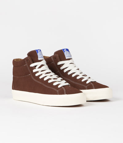 Last Resort AB VM003 Suede Hi Shoes in Choc Brown and White