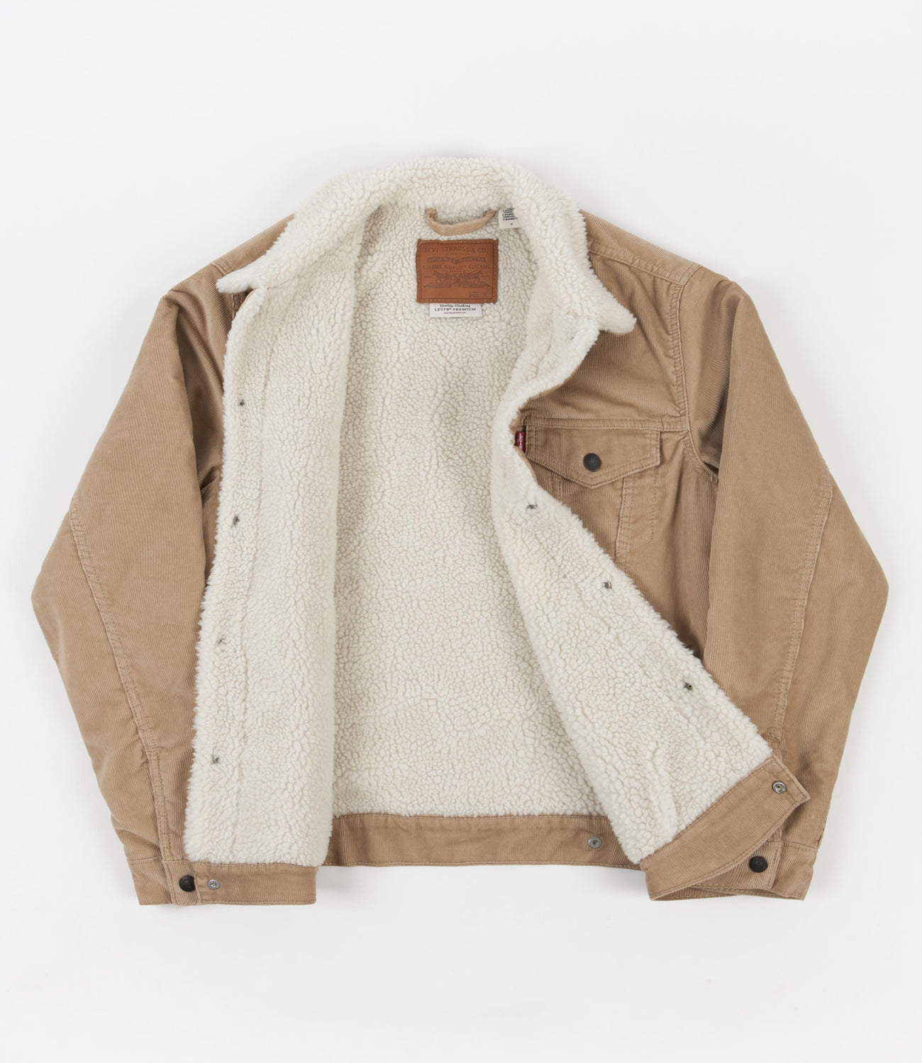Levi s Red Tab Type 3 Sherpa Trucker Jacket True Chino Cord Flatspot