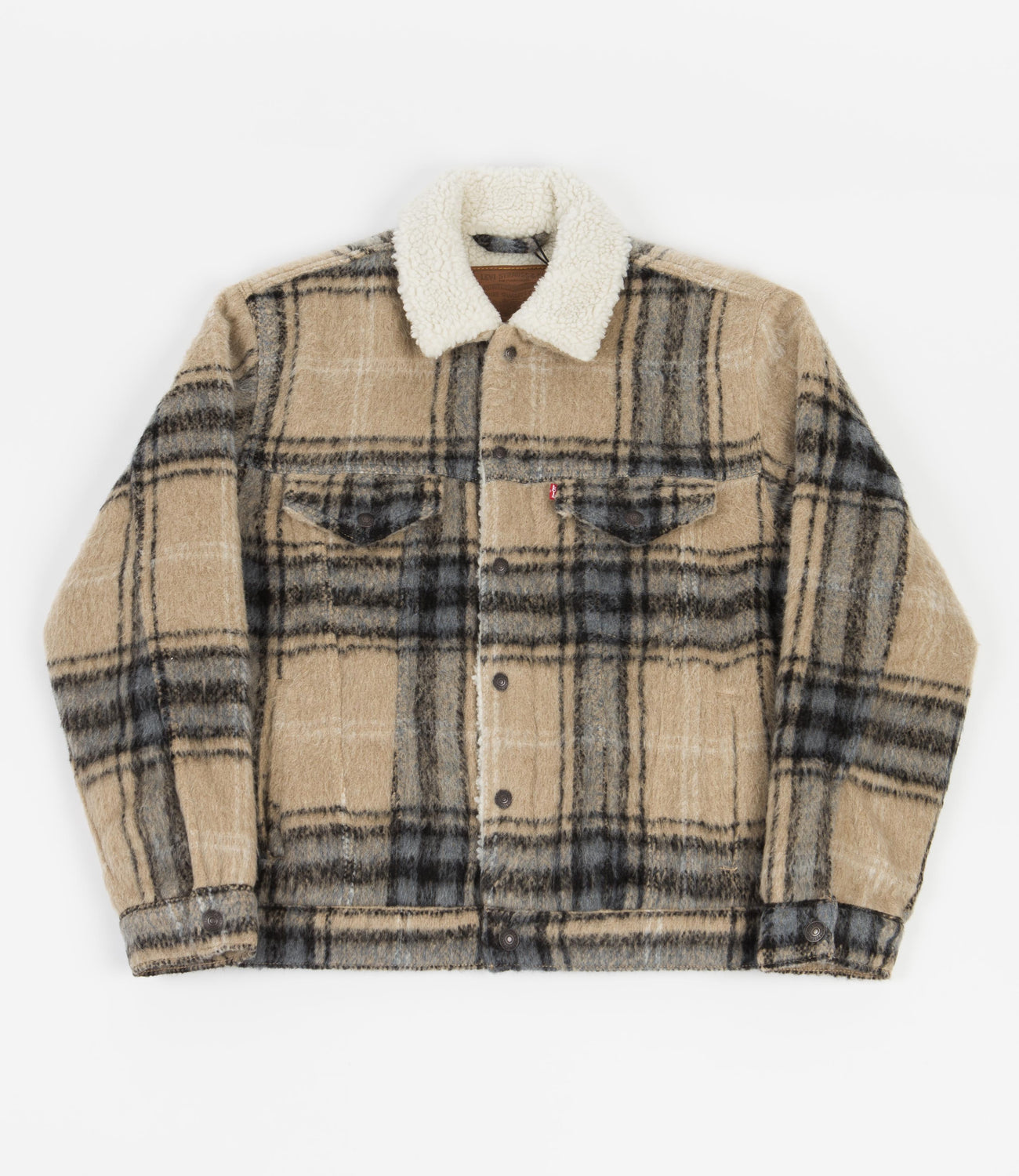 Levi's flannel 2025 sherpa trucker jacket