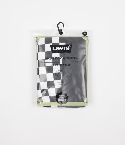 Levi'så¨ Skate 2 Pack T-Shirt - Black White Checkerboard / Jet Black