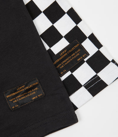 Levi'så¨ Skate 2 Pack T-Shirt - Black White Checkerboard / Jet Black
