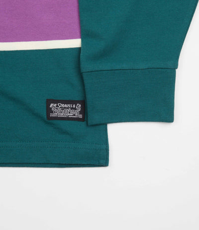 Levi's® Skate Graphic Box Long Sleeve T-Shirt - Oversized Teal / Green / Purple