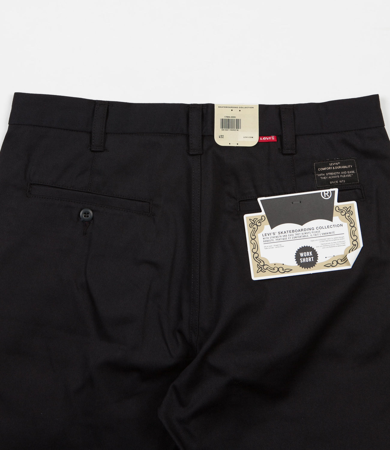 Levi s Skate Work Shorts Black Twill Flatspot