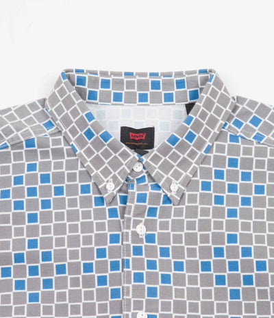 Levi's® Skate Woven Shirt - Grey / Blue Squares