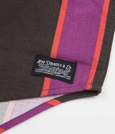 Levi's® Skate Woven Shirt - Vertical Stripe / Black / Purple / Red
