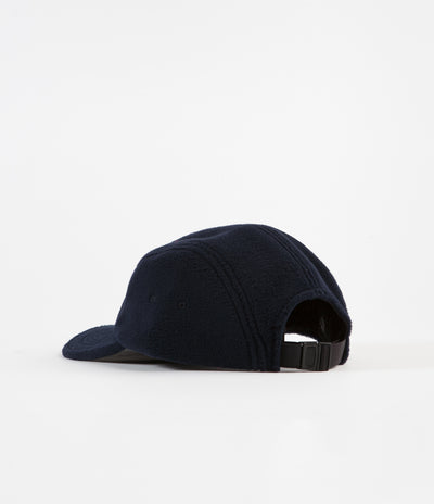 Magenta 5 Panel Fleece Cap - Night Blue