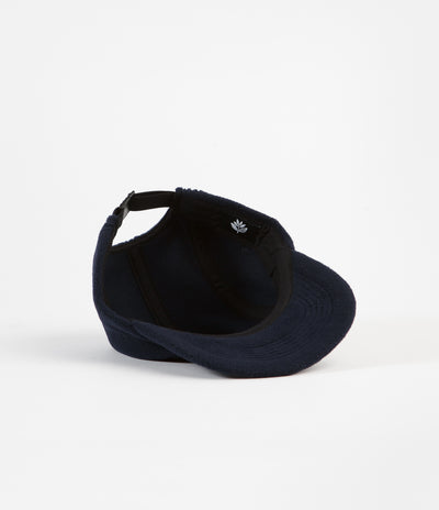 Magenta 5 Panel Fleece Cap - Night Blue
