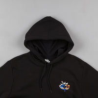Magenta Abstract Hooded Sweatshirt - Black thumbnail