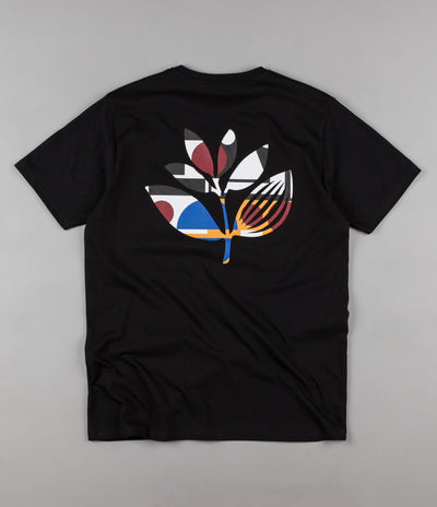 Magenta Abstract T-shirt - Black