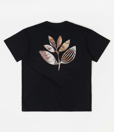 Magenta Botticelli Plant T-Shirt - Black