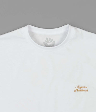 Magenta Botticelli Plant T-Shirt - White