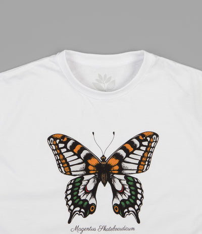 Magenta Butterfly T-Shirt - White