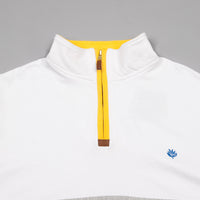 Magenta Club Zip Neck Sweatshirt - White thumbnail