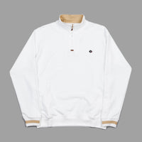 Magenta Club Zip Neck Sweatshirt - White / Beige thumbnail