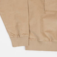 Magenta Corduroy Kangoo Neckzip Sweatshirt - Beige thumbnail