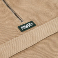 Magenta Corduroy Kangoo Neckzip Sweatshirt - Beige thumbnail