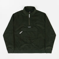 Magenta Corduroy Kangoo Neckzip Sweatshirt - Green thumbnail