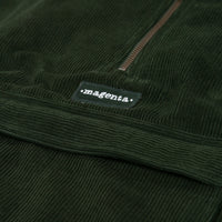 Magenta Corduroy Kangoo Neckzip Sweatshirt - Green thumbnail