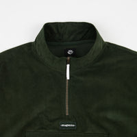Magenta Corduroy Kangoo Neckzip Sweatshirt - Green thumbnail