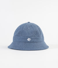 Magenta Denim Bucket Hat - Blue