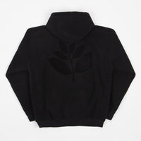 Magenta Fleece Terry Mix Hoodie - Black thumbnail