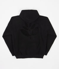 Magenta Fleece Terry Mix Hoodie - Black