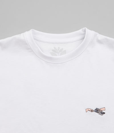 Magenta God's Plan T-Shirt in White