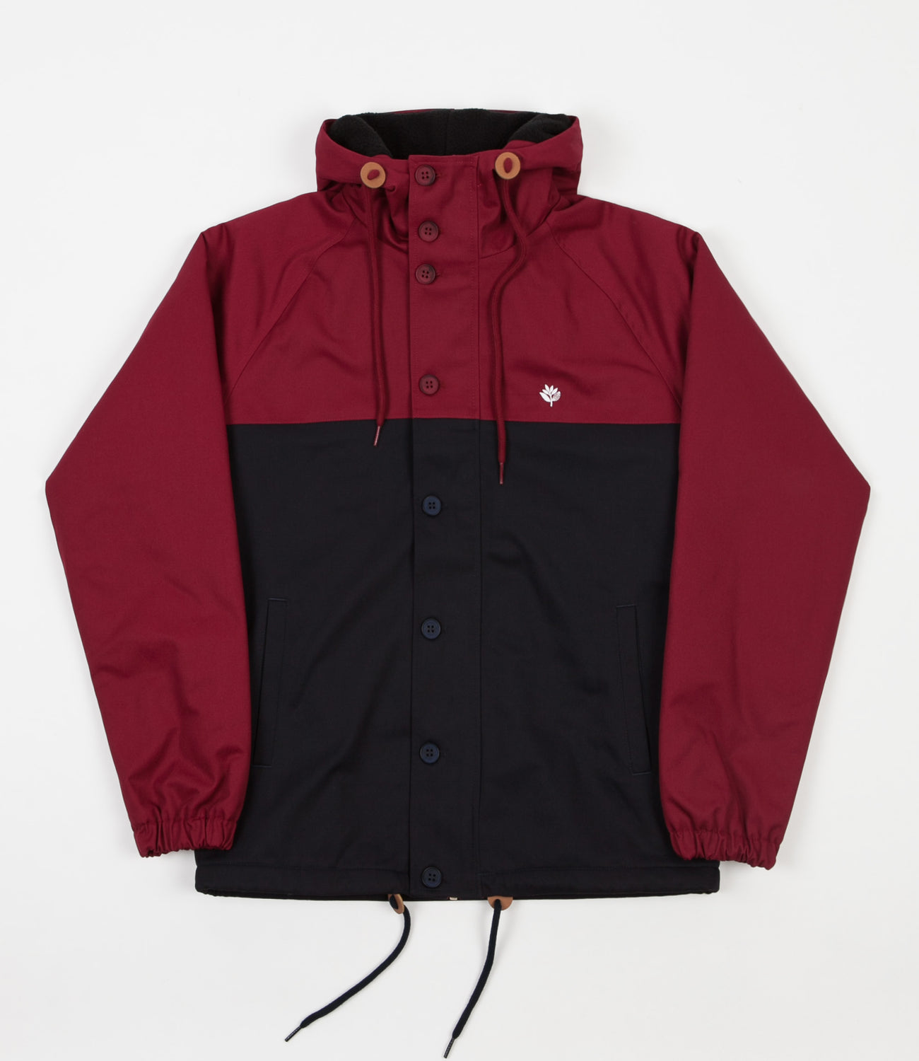Magenta Heavy Hooded Coach Jacket Tricolor Flatspot