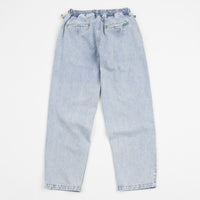 Magenta Loose Pants in Washed Denim thumbnail