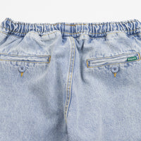 Magenta Loose Pants in Washed Denim thumbnail