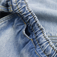 Magenta Loose Pants in Washed Denim thumbnail