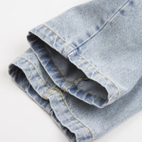 Magenta Loose Pants in Washed Denim thumbnail