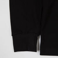 Magenta Pique Long Sleeve Polo Shirt - Black thumbnail