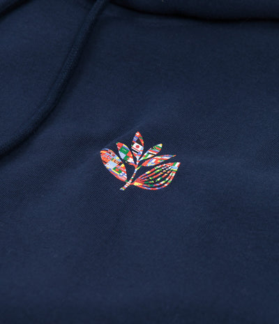 Magenta Plant Flag Hoodie - Navy